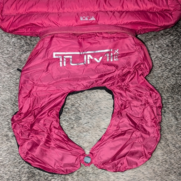 Tumi Clairmont Packable Travel Down Puffer Jacket Pink Women's Medium - Picture 10 of 11
